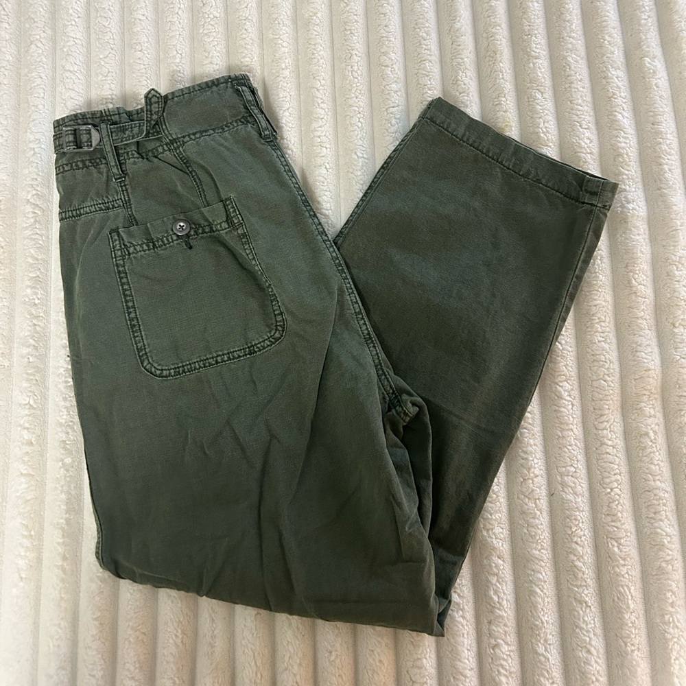 Free People Olive Green Casual Pants - Picture 2 of 3